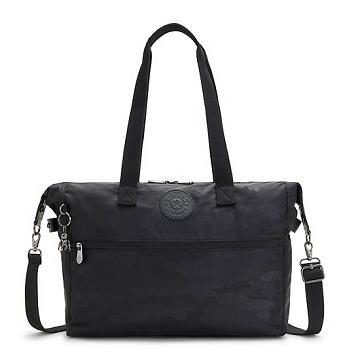 Kipling Ilia Tote Bag Laptop Veske Svarte Camouflage | NO 1914IL